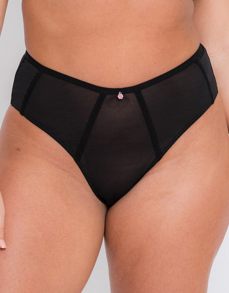 Трусы Curvy Kate Elementary High Waist Brazilian (Black/Pink)