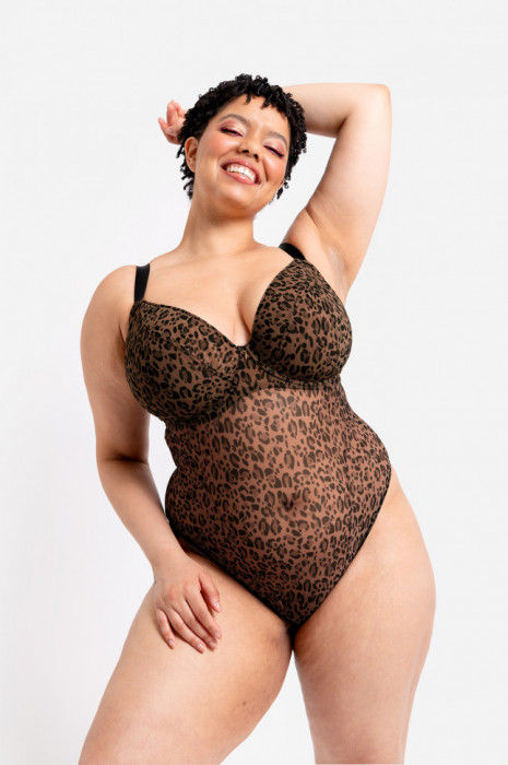 Curvy Kate Cool Cat Plunge Body Leopard (brown) 