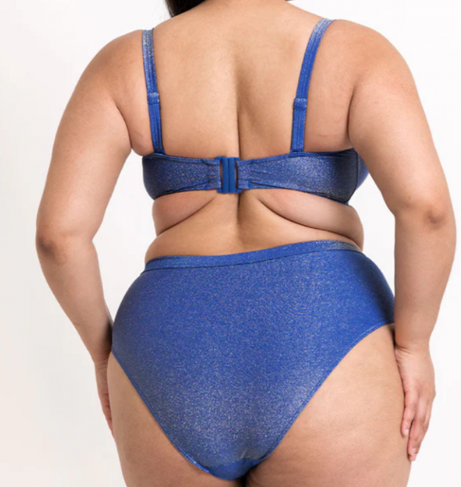 Curvy Kate Sapphire Seas High Waist Biki (blue sparkle) 