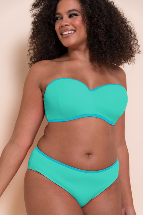 Купить Купить Верх купальника Curvy Kate Minimalist Bandeau Strapless Multiway Bikini Top (Aqua)